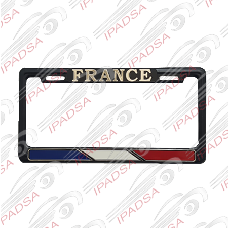 MARCO DE PLACA AMERICANO FRANCE - NEGRO