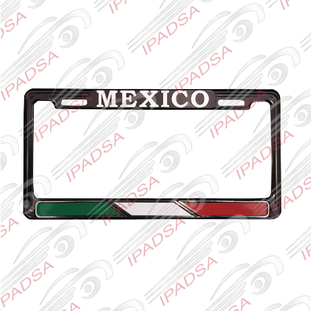MARCO DE PLACA AMERICANO MEXICO - NEGRO