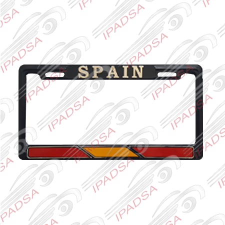 MARCO DE PLACA AMERICANO SPAIN - NEGRO