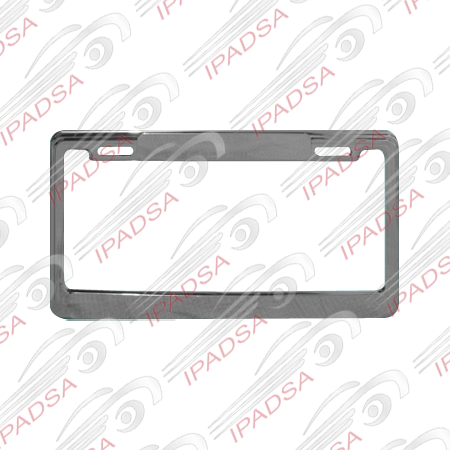 MARCO DE PLACA AMERICANO LISO - CROMADO