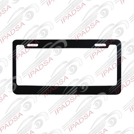 MARCO DE PLACA AMERICANO LISO - NEGRO