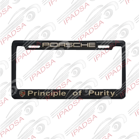 MARCO DE PLACA AMERICANO PORSCHE - NEGRO