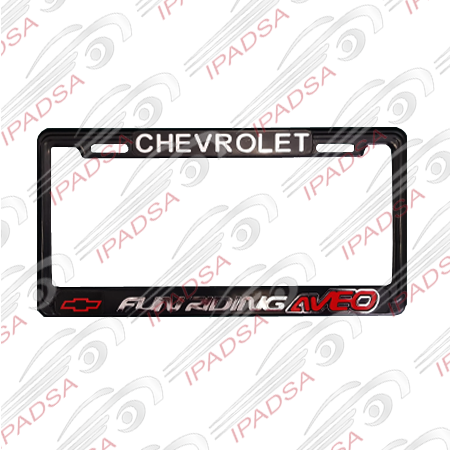 MARCO DE PLACA AMERICANO CHEVROLET - NEGRO