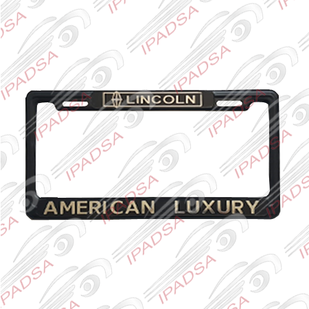 MARCO DE PLACA AMERICANO LINCOLN - NEGRO