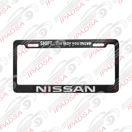 MARCO DE PLACA AMERICANO NISSAN - NEGRO
