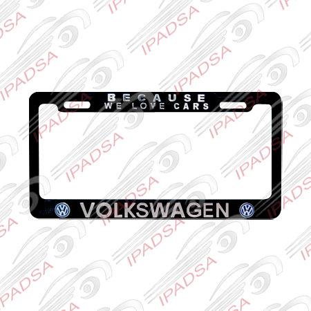 MARCO DE PLACA AMERICANO VOLKSWAGEN - NEGRO