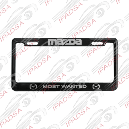 MARCO DE PLACA AMERICANO LISO - NEGRO