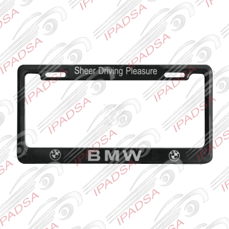 MARCO DE PLACA AMERICANO LISO - NEGRO