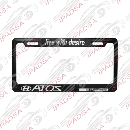 MARCO DE PLACA AMERICANO ATOS - NEGRO