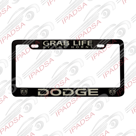 MARCO DE PLACA AMERICANO DODGE - NEGRO