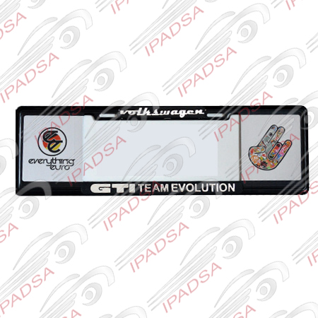 MARCO DE PLACA EUROPEO UNIVERSAL - NEGRO