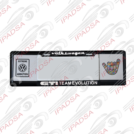 MARCO DE PLACA EUROPEO UNIVERSAL - NEGRO