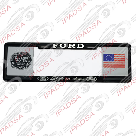 MARCO DE PLACA EUROPEO UNIVERSAL - NEGRO