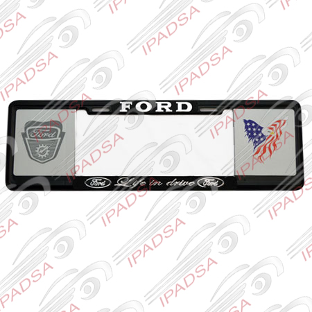 MARCO DE PLACA EUROPEO UNIVERSAL - NEGRO