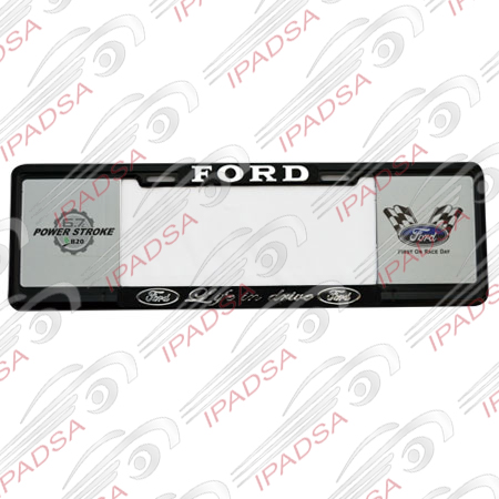 MARCO DE PLACA EUROPEO UNIVERSAL - NEGRO