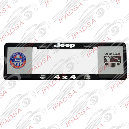 MARCO DE PLACA EUROPEO UNIVERSAL - NEGRO