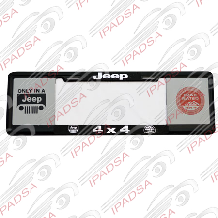 MARCO DE PLACA EUROPEO UNIVERSAL - NEGRO