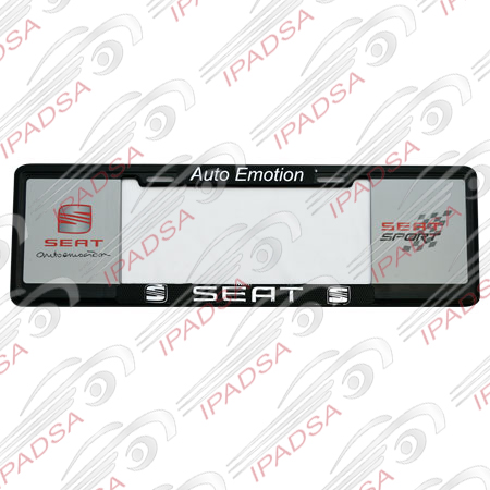 MARCO DE PLACA EUROPEO UNIVERSAL - NEGRO