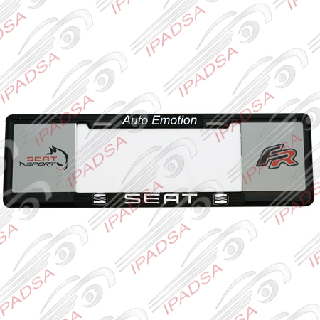 MARCO DE PLACA EUROPEO UNIVERSAL - NEGRO