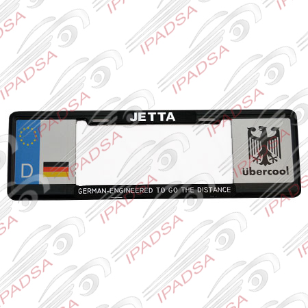 MARCO DE PLACA EUROPEO UNIVERSAL - NEGRO