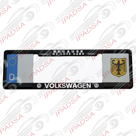 MARCO DE PLACA EUROPEO UNIVERSAL - NEGRO