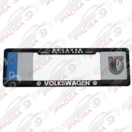 MARCO DE PLACA EUROPEO UNIVERSAL - NEGRO