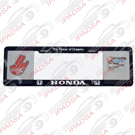 MARCO DE PLACA EUROPEO UNIVERSAL - NEGRO