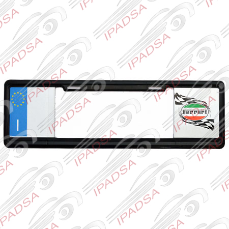 MARCO DE PLACA EUROPEO UNIVERSAL - NEGRO