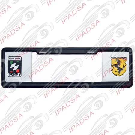 MARCO DE PLACA EUROPEO UNIVERSAL - NEGRO