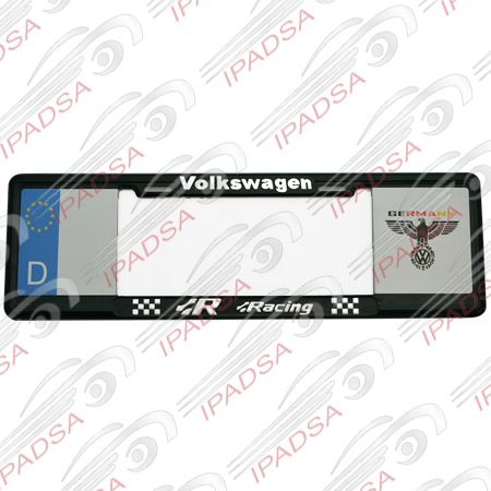 MARCO DE PLACA EUROPEO UNIVERSAL - NEGRO