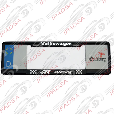 MARCO DE PLACA EUROPEO UNIVERSAL - NEGRO