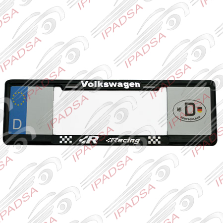 MARCO DE PLACA EUROPEO UNIVERSAL - NEGRO