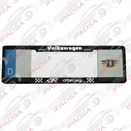 MARCO DE PLACA EUROPEO UNIVERSAL - NEGRO