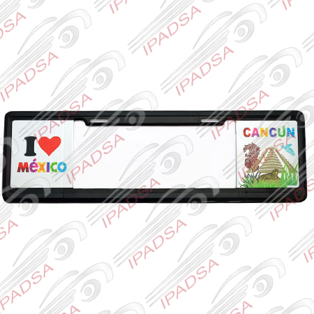 MARCO DE PLACA EUROPEO UNIVERSAL - NEGRO