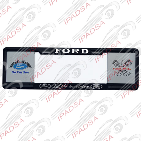 MARCO DE PLACA EUROPEO UNIVERSAL - NEGRO