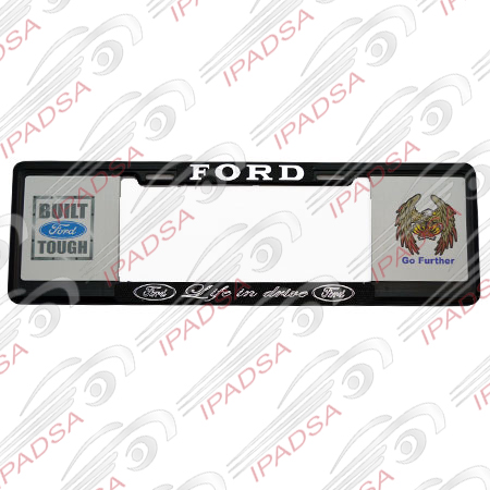 MARCO DE PLACA EUROPEO UNIVERSAL - NEGRO