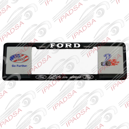 MARCO DE PLACA EUROPEO UNIVERSAL - NEGRO