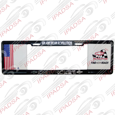 MARCO DE PLACA EUROPEO UNIVERSAL - NEGRO