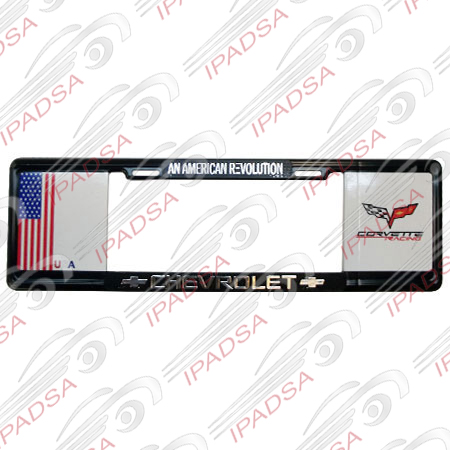 MARCO DE PLACA EUROPEO UNIVERSAL - NEGRO