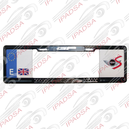 MARCO DE PLACA EUROPEO UNIVERSAL - NEGRO