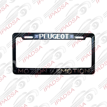MARCO DE PLACA AMERICANO PEUGEOT - NEGRO