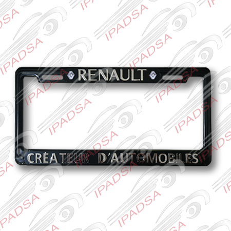 MARCO DE PLACA AMERICANO RENAULT - NEGRO