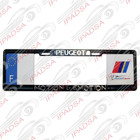 MARCO DE PLACA EUROPEO UNIVERSAL - NEGRO