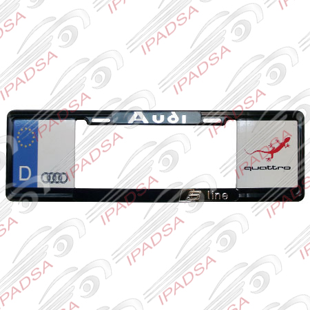 MARCO DE PLACA EUROPEO UNIVERSAL - NEGRO