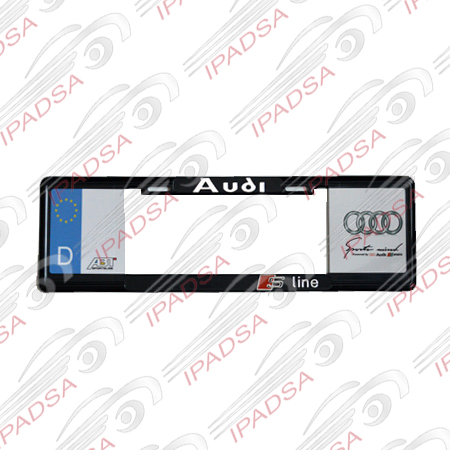 MARCO DE PLACA EUROPEO UNIVERSAL - NEGRO