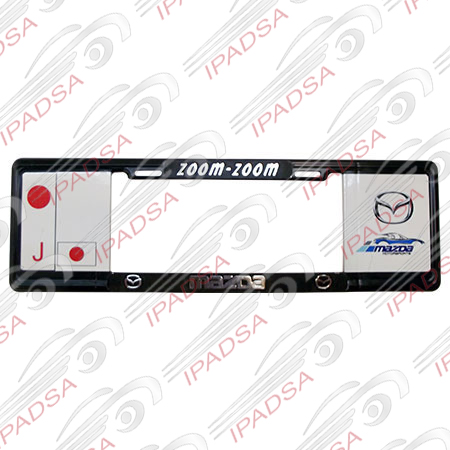 MARCO DE PLACA EUROPEO UNIVERSAL - NEGRO