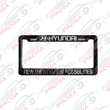 MARCO DE PLACA AMERICANO HYUNDAI - NEGRO