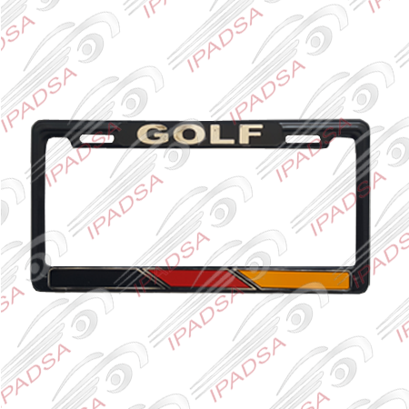 MARCO DE PLACA AMERICANO GOLF - NEGRO
