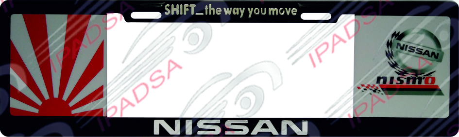 MARCO DE PLACA EUROPEO UNIVERSAL - NEGRO