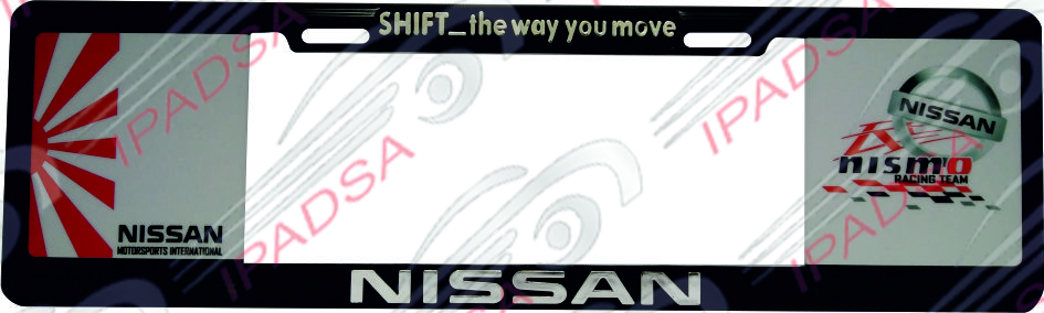 MARCO DE PLACA EUROPEO UNIVERSAL - NEGRO